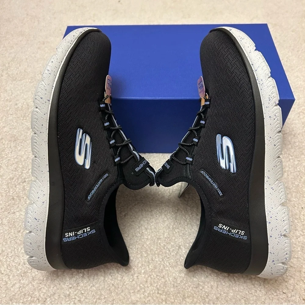 Skechers Waterproof Hands Free Slip-ins Summits-Best Choice Sneaker Black Sz 6.5